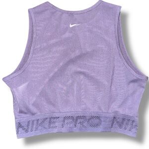 Nike Pro Sports Bra Purple Medium Seamless Racerback Athletic Gym
